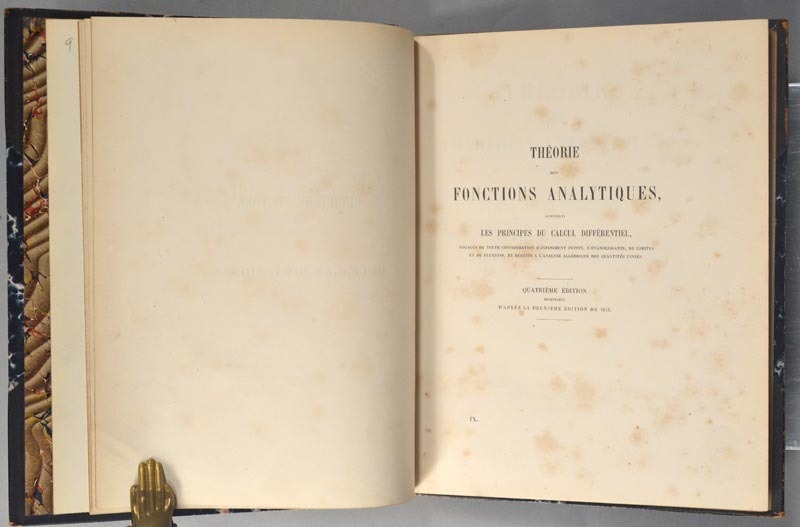 Oeuvres De Lagrange Tome Neuvieme Theorie Des Fonctions Analytiques By J L Lagrange On Boston Book Company - 